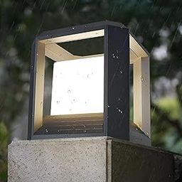 RBSK (with Bulb Gate Light for Home Gate/Gate Lamp for Outdoor Waterproof/Gate Lamp/Pillar Gate Light for Outdoor for Stairs, Garden, Boundaries, Pillar (Classic Cube) (Pack of 1)-12