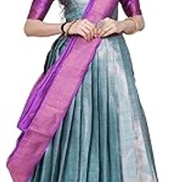South India Half and Half Saree for Womens-image-13