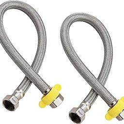 Ruhe® Connection Pipe | 304 Grade Stainless Steel Connection Pipe | Silver | Hose Pipe Suitable for Hot & Cold Mixer Faucets For Basins and Sinks, Geysers, and Flush Tanks | 18 Inches (Set Of 2)-13