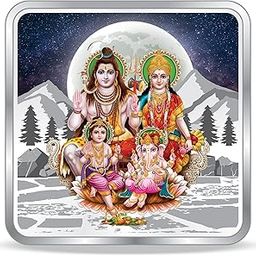 Silver Coin BIS Hallmarked Shiv Pariwar 999 Pure by ACPL Precious Moments available in 10/20/50/100 gram.-image-26