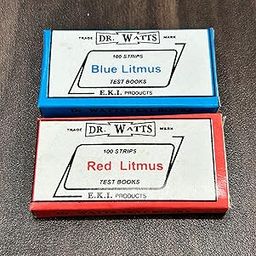 DT Science House Litmus Paper Test Strips, 200 Pieces (100 Blue, 100 Red) for Testing Acid and Base Solutions, Laboratory Scientific Experiment-0