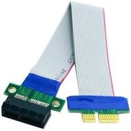 PCI-E Express 1X Slot Riser Card Extender Extension Ribbon Flex Relocate Cable 20cm-12