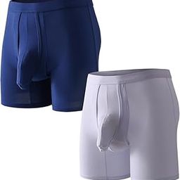Separate Pouch Mens Underwear Boxer Briefs Anti Chafing Long Leg U Pocket Sexy for Men Elephant Trunks-image-70