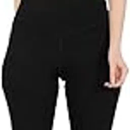 Imperative Women High Rise Bell Bottom Trousers (Large, Solid Black)-picture-9
