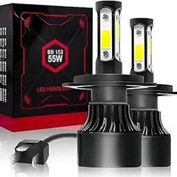 Fabtec H4 LED Car Headlight Bulbs 55w/4600 Lumens Super Bright 6000K Pure White Conversion kit Driving Headlamps, Pack of 2-image-9
