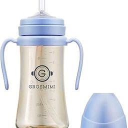 Grosmimi Magic Straw Cup, Customizable, PPSU, BPA Free (Sky Blue, Large, 10 oz)-image-68