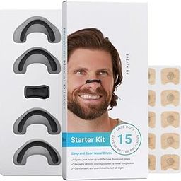 DENFY Breathing Nasal Strip Starter Kit 15 Count - Boost Oxygen Intake, Reduce Snoring, Improve Sleep Quality - Sweat Resistant, Skin Safe Nasal Strips - Extra Strength Snoring Solution-image-60