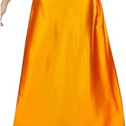 Mustard Yellow Colour Satin Petticoat for Women | Yellow Colour Satin Fabric Saree Shapewear or Underskirt or Saya-picture-18