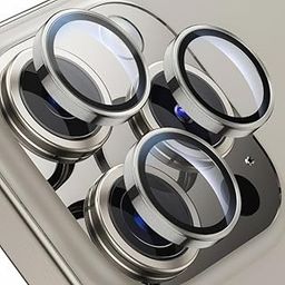 Camera Lens Protector for iPhone 15 Pro 6.1"& iPhone 15 Pro Max 6.7" Tempered Glass Lens Ring Cover Fit for iPhone 15 Pro/iPhone 15 Pro Max (Natural Titanium)-21