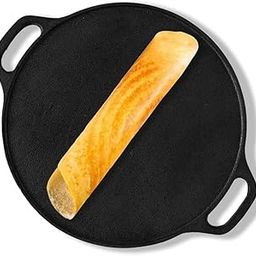 SILIPZED Cast Iron Tawa for Dosa/Chapathi | 30.2cm/11.8 inch, 2.4kg | Induction Friendly | Nonstick, Pre-Seasoned Tawa, 100% Pure & Toxin-Free, No Chemical Coating, Black-image-22