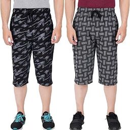 Men's Regular Fit Three Fourth Capri (Pack of 2)-picture-51