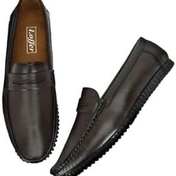 Men's Formal Synthetic Leather Loafers, Office Party Slip-On Dress Shoes, Memory Foam Insole, Lightweight, Multicolour-image-55