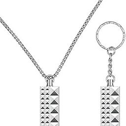 MAYUMI Spy Locket Pendent Mini Digital Voice Audio Recorder Device | Small Size Mini | Portable | in Built Microphone mic | Dictaphone | Without Light | 32GB Latest Device (Silver)-9