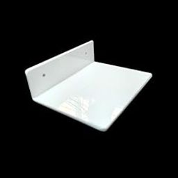 AJ Lite Acrylic Shoe, Footwear Presentation Tray Rectangular Shape, Wall Mount Support (Milky White, Pack of 6)-image-1