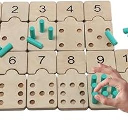 KimochisToys Numbers Peg Board for Kids 1-3 Years Old | Montessori Toys | Birthday Gift | Wooden Puzzles | Interactive Counting, Fine Motor Skills, Hands On Math Learning, Problem Solving-1