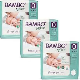 Bambo Nature Premium Baby Tape Diapers for Premature Baby XXS Size (1-3 Kgs) - Super Absorbent, Breathable, Extra Soft, Dermatologically Tested, Hypoallergenic Nappies With Wetness Indicator, 72 Count-image-52