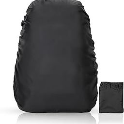 Rain Cover for Backpack – Waterproof Bag Cover for Rain | Dustproof Travel Accessory Fits All Bags up to 45L | Raincoat Cover for Laptop, School, Hiking, Trekking & Outdoor Use – Black-image-113