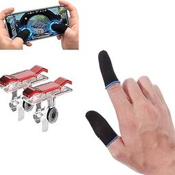 Pubg/Call of Duty/Free Fire Combo Pack of 2 Finger Sleeve and Extra Smooth Trigger for Mobile Gaming Joysticks-image-29