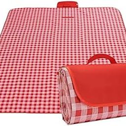 VIX STORE Picnic Mat, Extra Large Waterproof Beach Blanket, 79" x 59" Foldable Washable Picnic Chatai Mat for Adults, Grass Mat Travel Mat for Summer (Red Picnic Mat)-image-6
