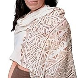 Crystal HEAL Dev Shawl – Reversible Boho-Chic Block Print Wrap, Sustainable & Stylish Winter Accessory-image-77