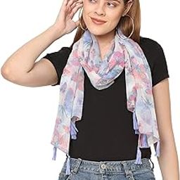 Premium Multicolor Fancy Scarf Lightweight & Comfortable for All Seasons (22x72inch)-26