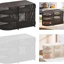 UJEAVETTE Food Cover BBQ Large Sturdy Camping Foldable Fruit Cover Kitchen Screen Tent White-picture-18