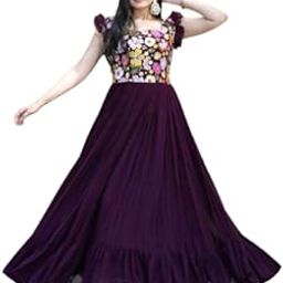Georgette Embroidery Gown for Women – Anarkali Style, Floor-Length Kurta-11-image-89