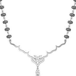 18k (750) White Gold and Diamond Necklace for Women-image-31