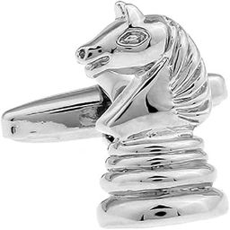Chess Knight Pair Cufflinks with a Presentation Gift Box-picture-23