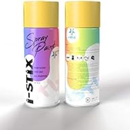 i-stix | Spray Paints High Gloss 400ML | Multi Purpose Acrylic Paints | DIY Quick Drying Spray Can for All Surfaces | Home, Car and Outdoor (Clay Yellow)-image-20