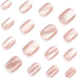 Cat Eye False Nails – Press-On Nails with Gradient Magnetic Effect – 24PCS Reusable Oval Fake Nails – Salon Look in Minutes (FN_4)-image-65