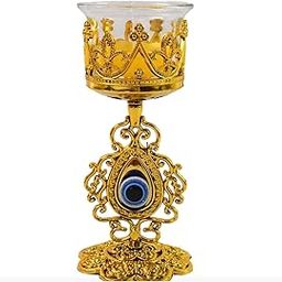 PremiumAV Royal Crown Tealight Candle Holder with Glass Cup & Ornate Stand – Decorative Showpiece for Diwali Festive Home Décor & Gifting (1 Pc)-image-95