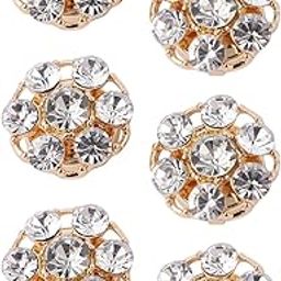 ™ 6 Pieces Cufflink Trendy Rhinestone Button Covers for Party Business Wedding Style C | Cufflinks | Mens Jewelry-image-53