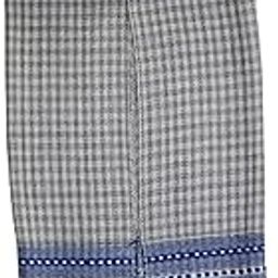 Traditional Kullu Handwoven Cream check with Blue Patti Muffler – Soft, Durable & Warm Wool Scarf-image-92