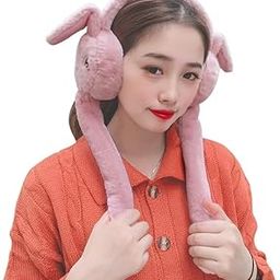 Ear Muffs for Winter | Moving Rabbit Ears Cute Bunny Earmuffs for Girls, Boys, Women | Soft Warm Plush Faux Fur Ear Warmers for Cold Weather Ideal for Outdoor Activity Running, Cycling-image-7