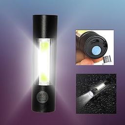 RENMAX LED Pocket Torch Light 2in1 Cobb Rechargeable Waterproof Tracking Metal Body -1Pc (Pocket -High Power)-28