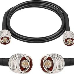 NBR N Male to N Male Plug RF Connector Coaxial Jumper Extension Antenna Cable with Flexible RG 58 Low Loss Wire for 4G 5G LTE ADS-B/Ham/GPS/WiFi/RF Radio Surge Arrester Modem- 2 feet-image-88