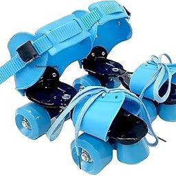 FAMOUS QUALITY Adjustable Indoor/Outdoor Quad Dry Inline_Skate_Wheel Roller Skates For Girls And Boys;Age Group 5-12 Years; Metal Plastic, Blue-image-90