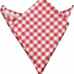 Red Gingham Printed Pocket Square-image-86