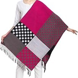 Women's Acrylic Woolen Stole Shawl 1588 (Multicolor;Free Size)-image-57