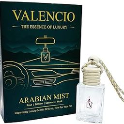 Valencio - Luxury Car Perfume & Air Freshener | Fresh & Bold | 10ml | Natural Essential Fragrance Oils in Glass Bottle with Wooden Diffuser Lid | Long Lasting up to 45 Days (Arabian Mist)-image-79