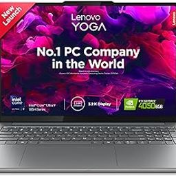 Lenovo Yoga Pro 9 Intel Evo Core Ultra 9 185H Built-in AI 16"(40.6cm) 3.2K IPS 165Hz Touchscreen Laptop (32GB/1TB SSD/NVIDIA RTX 4050 6GB/Win11/MSO 21/5.0MP+IR Cam/3 Mon GamePass/Grey/2Kg), 83DN004VIN-image-48