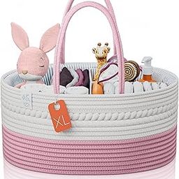 KiddyCare Baby Diaper Caddy Organizer Pink Plus Size-image-76