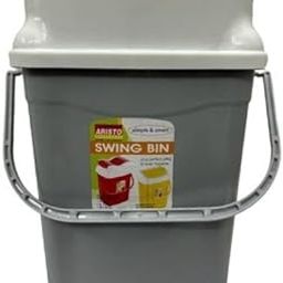 ARISTO Utility Plastic Swing Lid Dustbin 28 LTR (Grey)-image-67