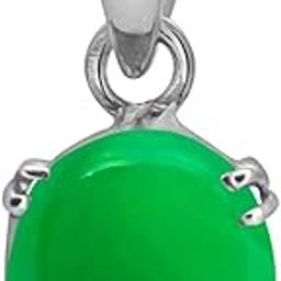 3 to 12.50 ratti Green Onyx Silver Pendant Natural Green Onyx Stone Certified for Unisex-image-72