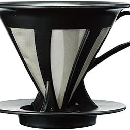 HARIO Paperless Coffee Dripper Black Stainless Steel Filter CFOD-02-image-54