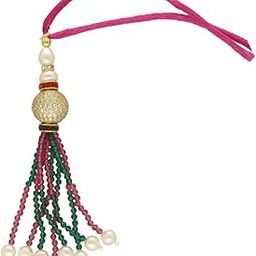 Sri Jagdamba Pearls Imperial Lumba Rakhi for Bhaiya Bhabhi | Lumba Pearl Rakhi-image-40