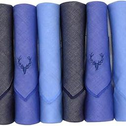 Men's Cotton DENIM Handkerchief with Brand Logo (Pack of 6)-image-1