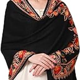 Women Kashmiri Aari Embroidery Stole (Size: 71X203 CM)-image-22