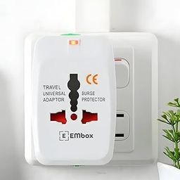 RUSEELA Universal Charger Adapter 240 AC Wall Charger 6 A Universal Travel Adapter All in One International Ports for USA EU UK AUS Supports 150+ Countries Smart Phone, Laptops, Cameras,-10